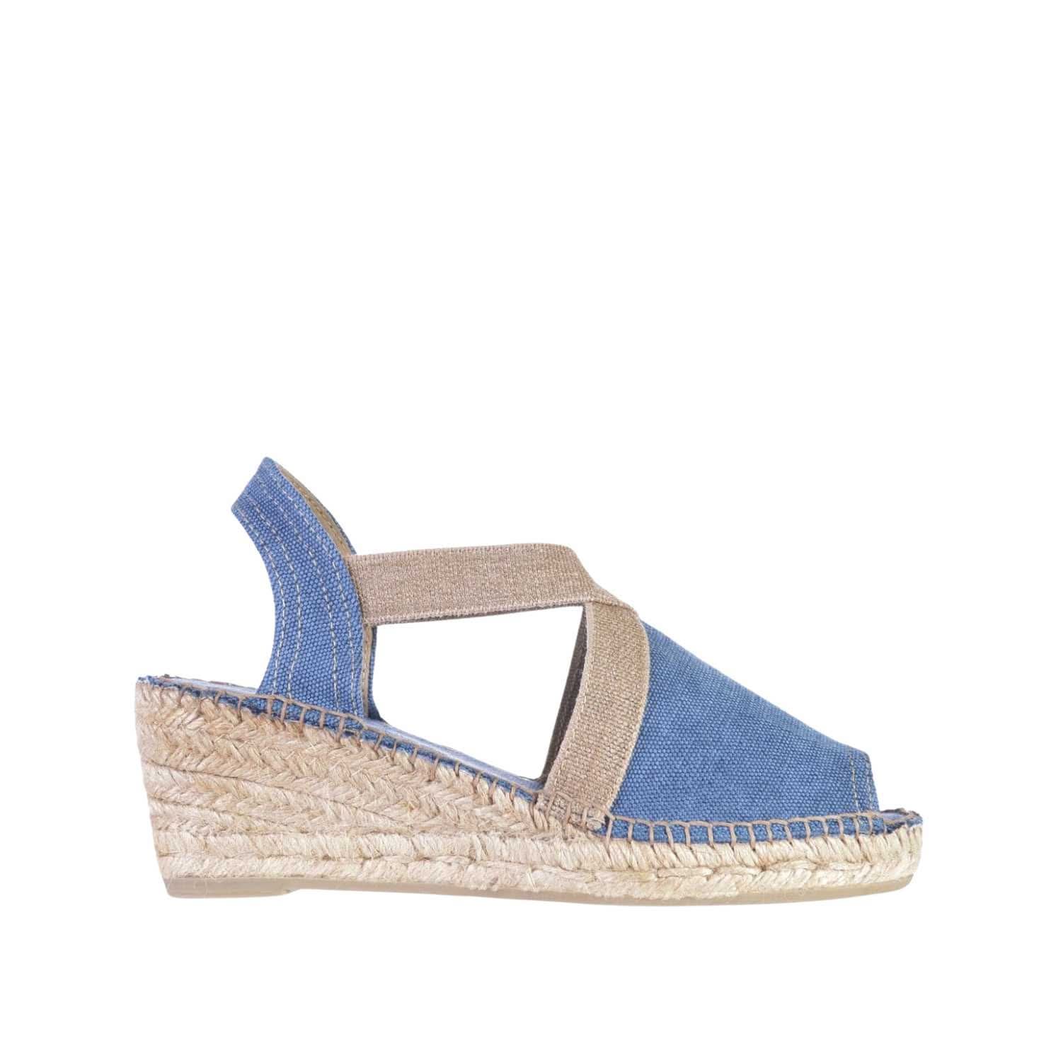 Women's Plain Canvas Wedge Espadrille Shoes - Breda V Comfortable Summer Casual Flats for Beach, Vacation & Everyday Wear