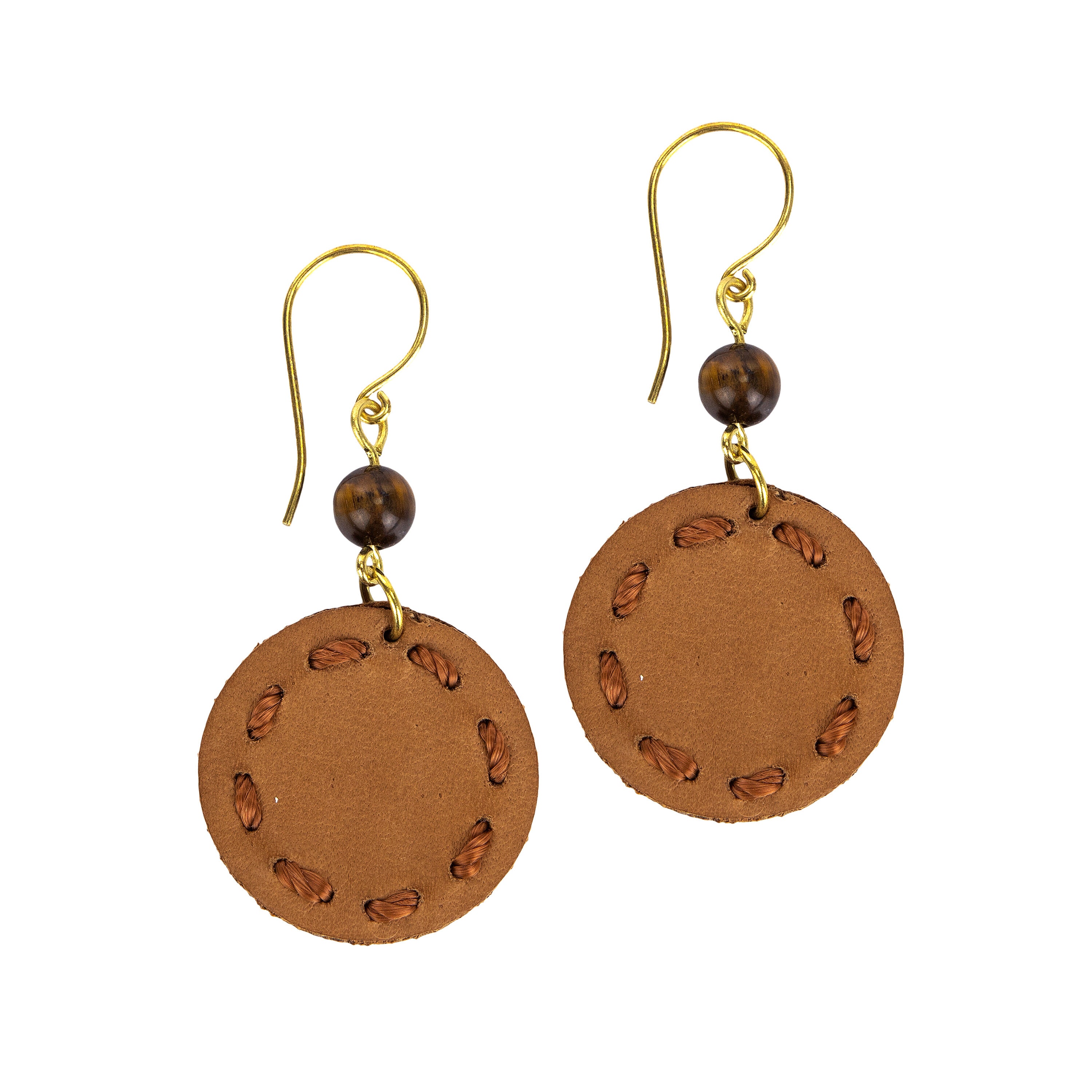 Jasper Disc Earrings - Natural Stone Jewelry for Women, Dainty Boho Earrings for Everyday Wear, Perfect Gift for Her | Office, Date Night, Casual Outfits