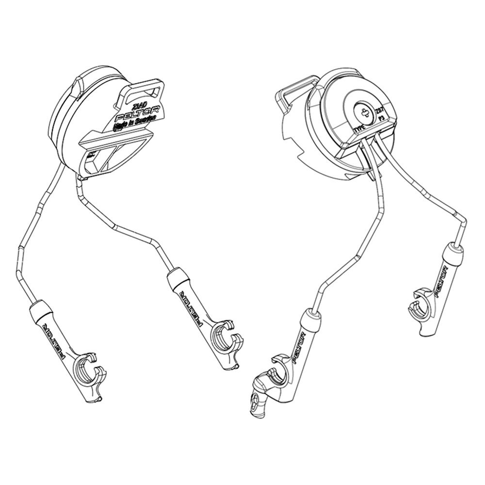 Peltor P3ADG47 F SV/2 Hearing Protection Headset - Compatible with ComTac VII & ComTac VIII - Easy Donning & Doffing - Ideal for Shooting Ranges, Military Training & Tactical Operations