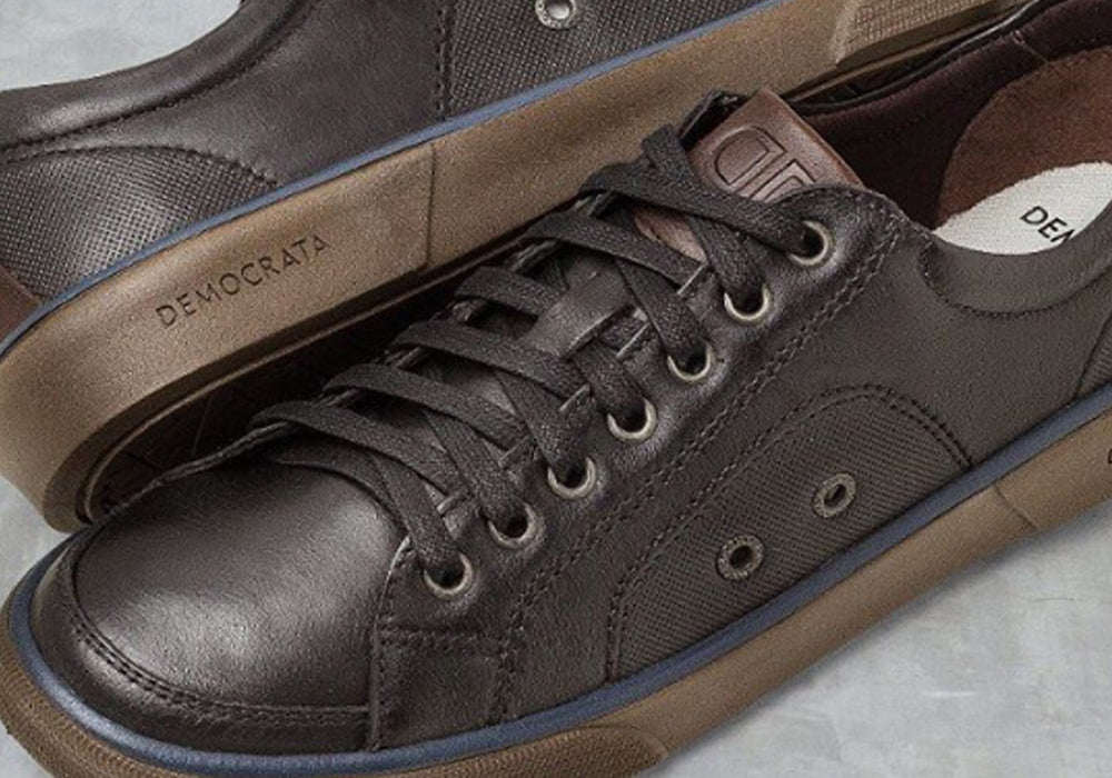 Democrata Voice Men's Leather Lace-Up Casual Shoes - Handcrafted in Brazil - Perfect for Work, Travel & Everyday Wear