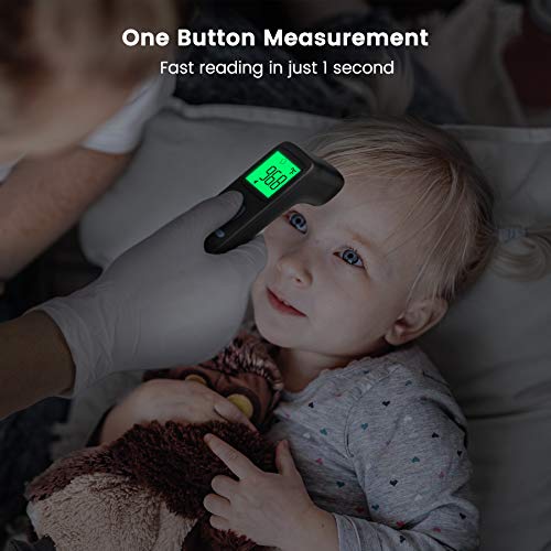 ANKOVO Non-Contact Infrared Thermometer - 2-in-1 Dual Mode Digital Thermometer for Adults, Babies & Kids - Fast & Accurate Forehead & Ear Temperature Reading - Perfect for Home, Office & Travel Use