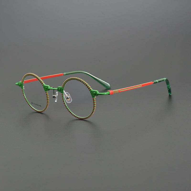 Bevin Round Titanium Glasses Frame - Lightweight & Durable Eyewear for Men & Women | Perfect for Reading, Driving & Fashion Accessories