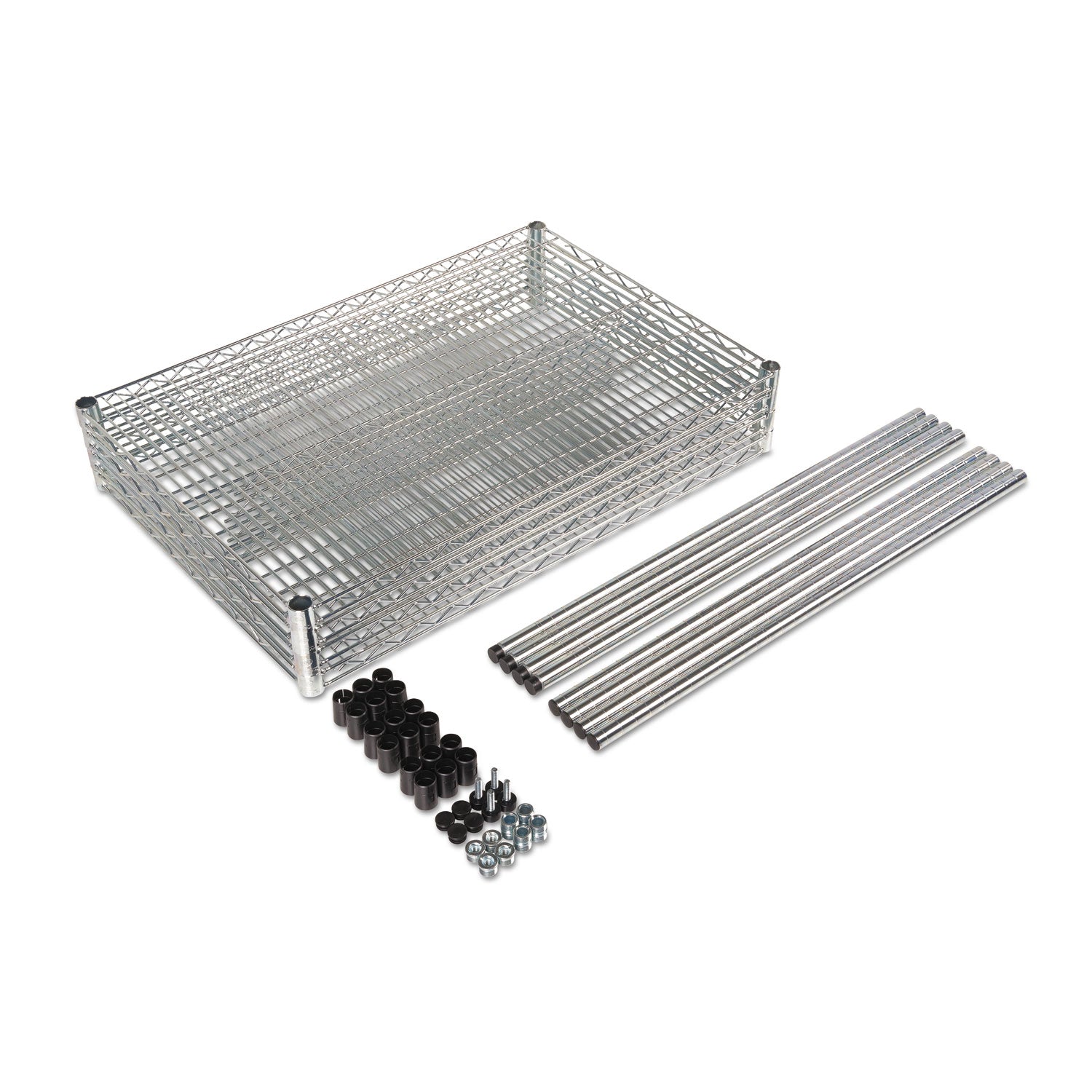 Alera® NSF Certified 4-Tier Industrial Wire Shelving Unit - 48