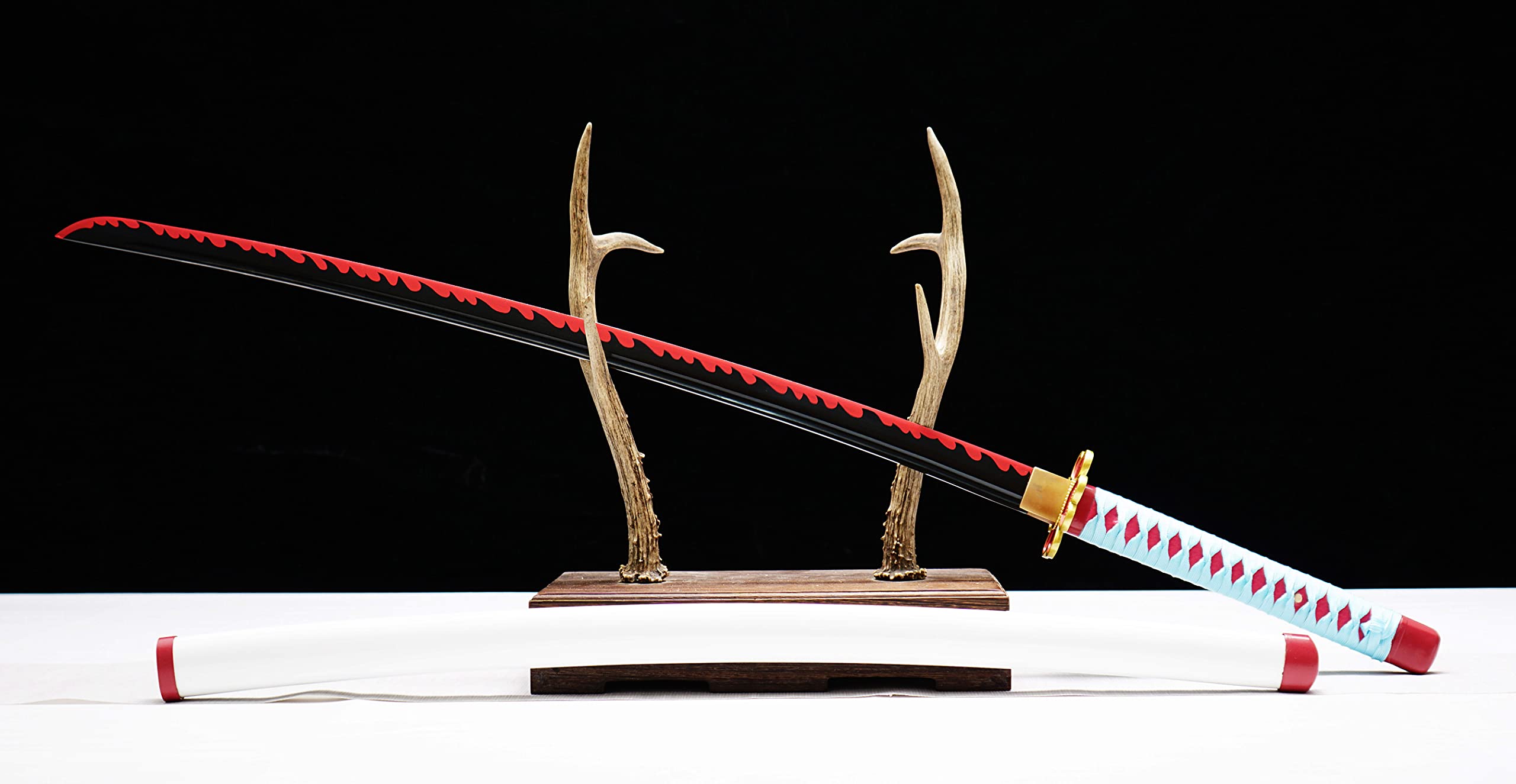Demon Slayer Sword - Kimetsu no Yaiba Tanjiro Kamado & Shinobu Kocho Cosplay Replica - Carbon Steel Anime Weapon for Collectors & Cosplay - Perfect for Halloween, Conventions & Display