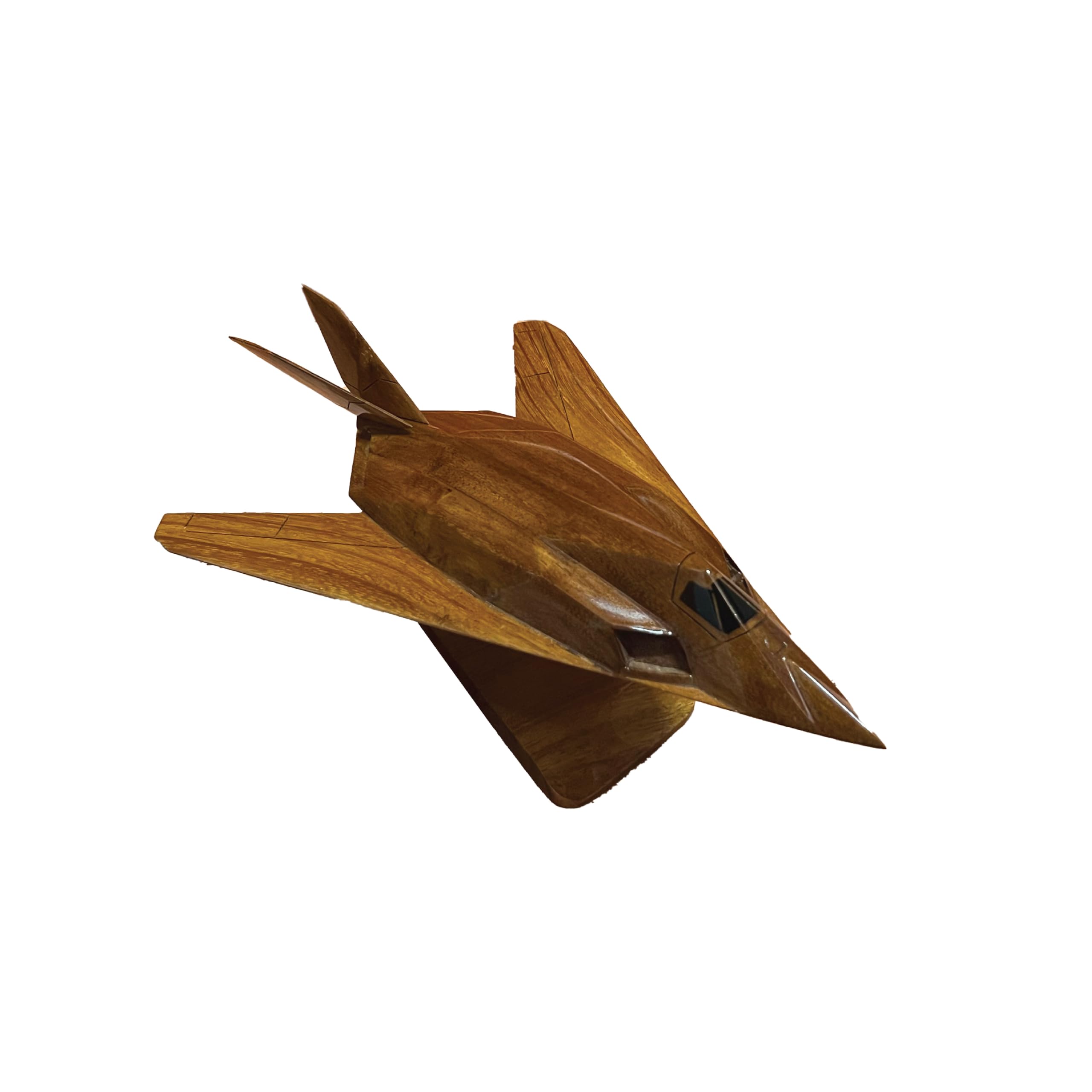 F117 Nighthawk Stealth Fighter Mahogany Wood Desktop Aircraft Model - Perfect for Office Decor, Aviation Enthusiast Gifts & Military Collectors Display