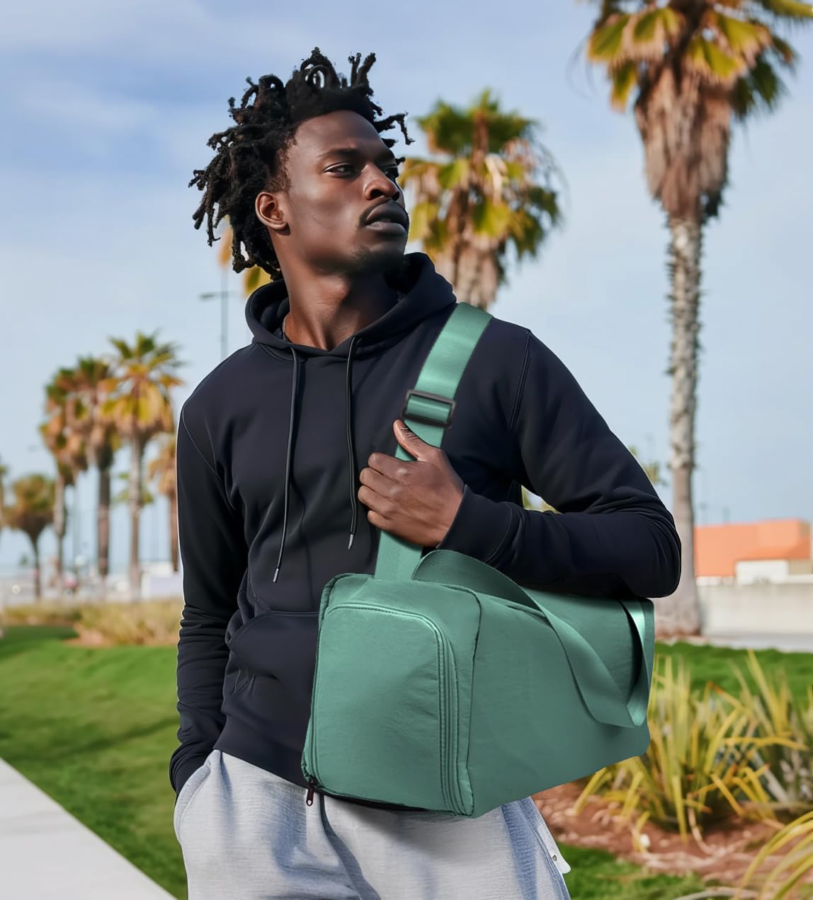 Stylish Compact 3-in-1 Small Gym Duffle Bag for Women & Men - Water-Resistant Crossbody Sports Bag for Gym, Workout, Fitness & Travel | Perfect for Yoga Class, Business Trips & Weekend Getaways