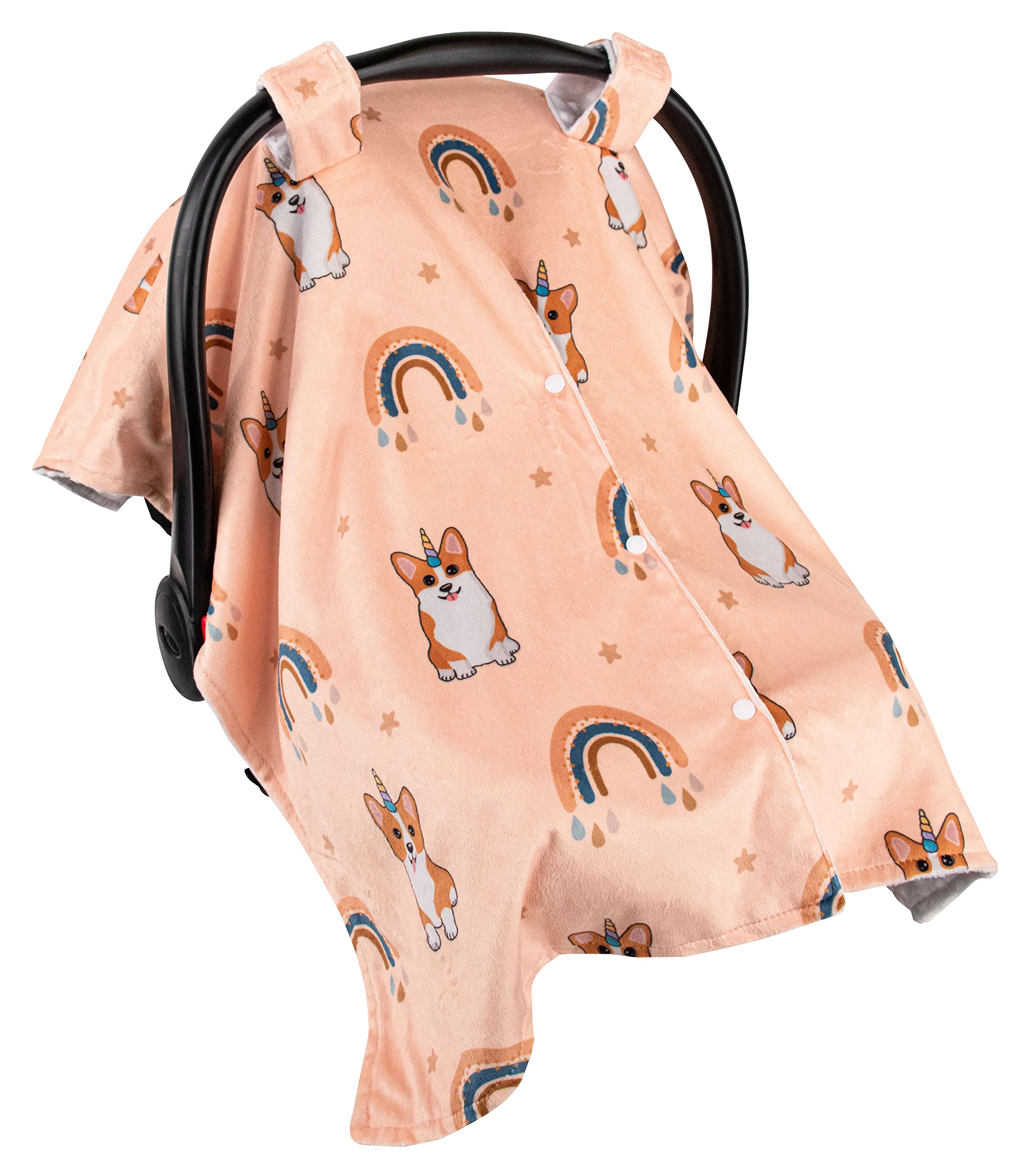 Premium Minky Baby Car Seat Cover - Soft & Cozy 40
