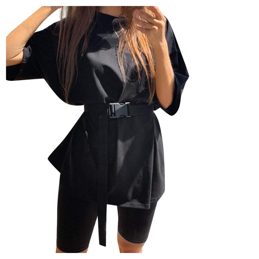 Women's Casual Loose Fit Belted Sports Shirt & Trousers Two-Piece Set - Comfortable Home Suit for Lounge Wear, Yoga, and Relaxation