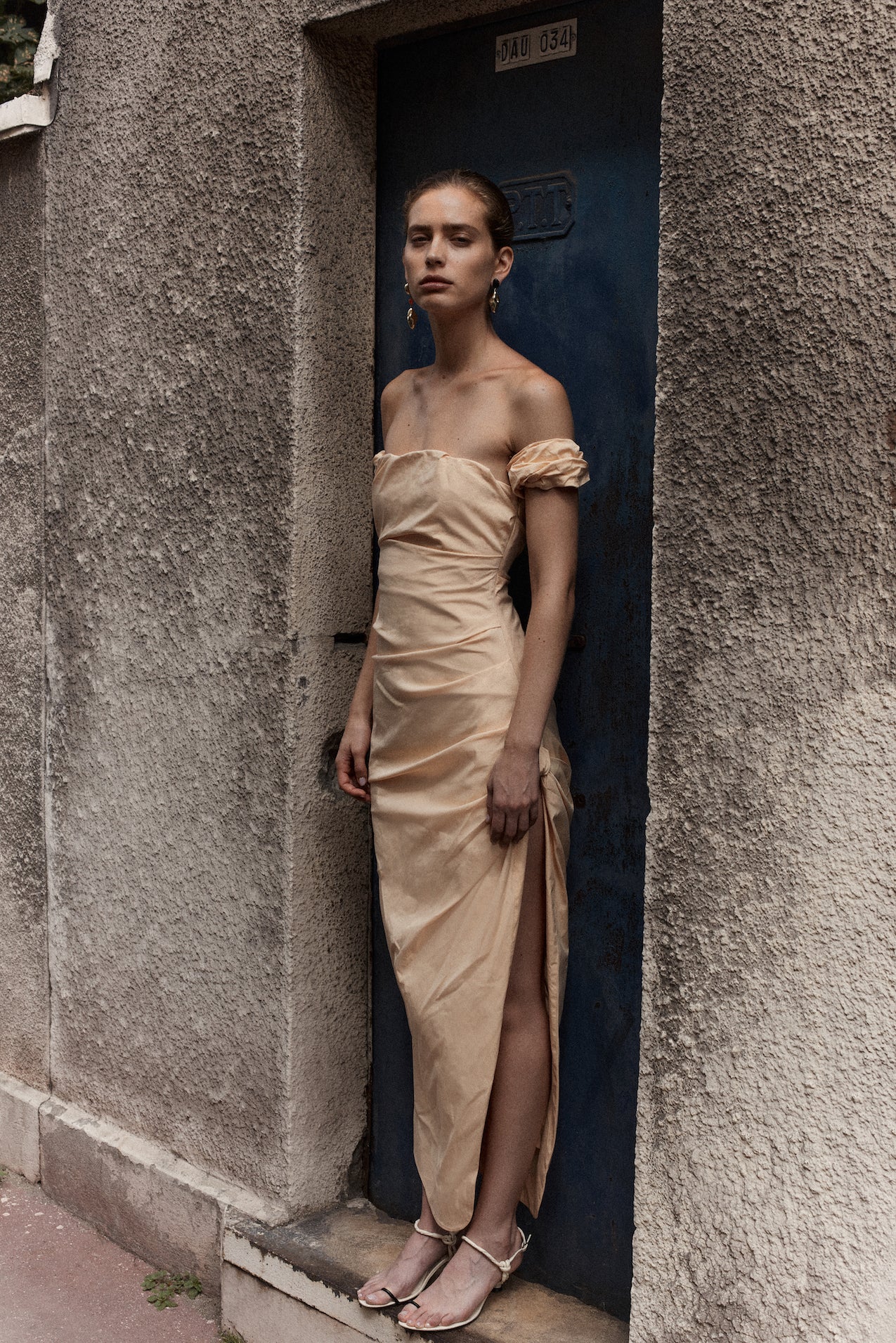 Elegant Carmen Draped Gown for Women - Formal Evening Dress for Prom, Wedding & Special Occasions