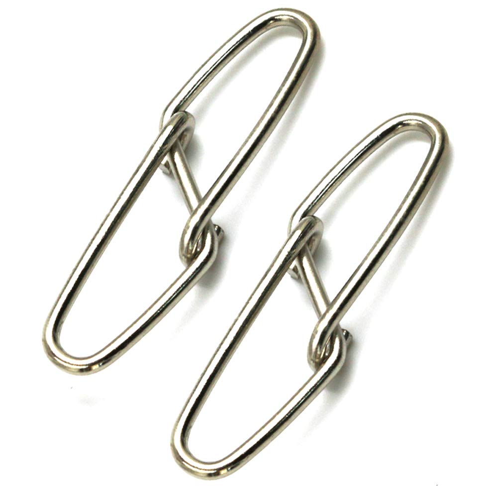 100-Piece Stainless Steel Quick Change Fishing Snap Connectors - High Strength Diamond Insurance Design for Crappie, Bass & Trout Fishing - Perfect for Freshwater & Saltwater Angling, Ice Fishing, and Kayak Fishing Adventures