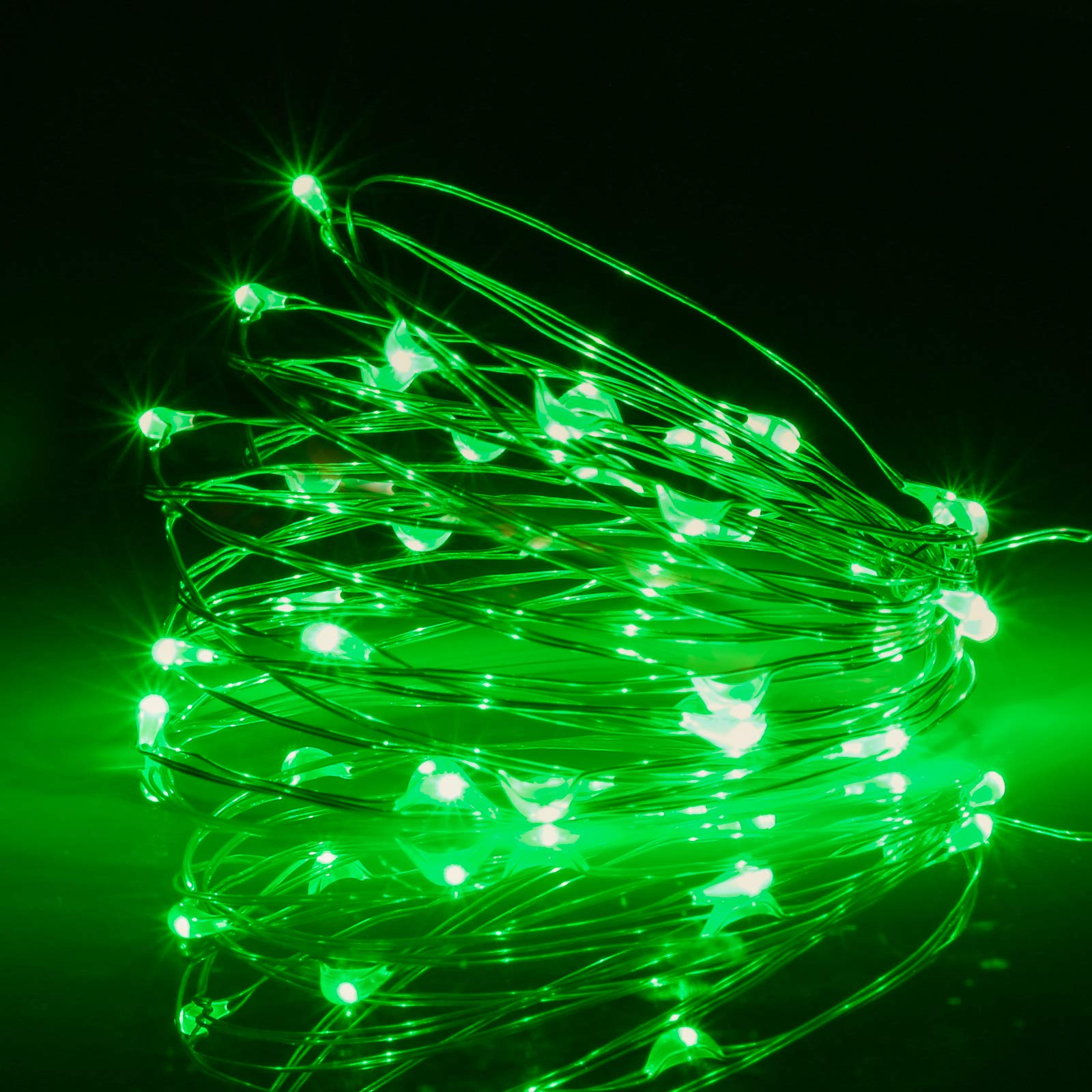 Waterproof LED Fairy String Lights - 10FT Green Starry Lights for Indoor & Outdoor Decor, Christmas, Parties, DIY Home Decoration | Perfect for Bedroom, Garden, Wedding, Holiday Lighting