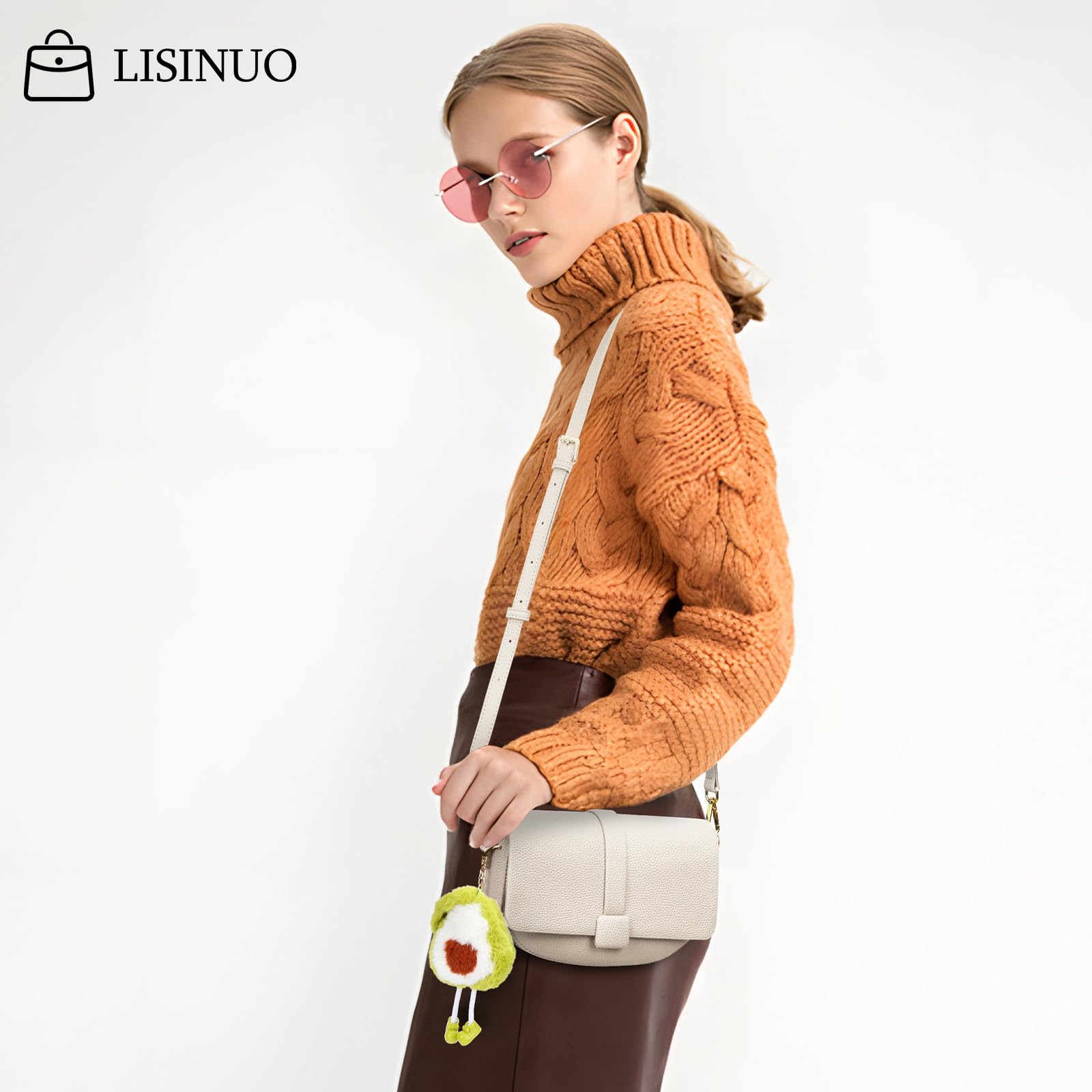 Stylish Women's Crossbody Bags - Leather Shoulder Handbag with Adjustable Strap & Gift Pendant | Perfect for Daily Use, Travel, Shopping & Work Commute