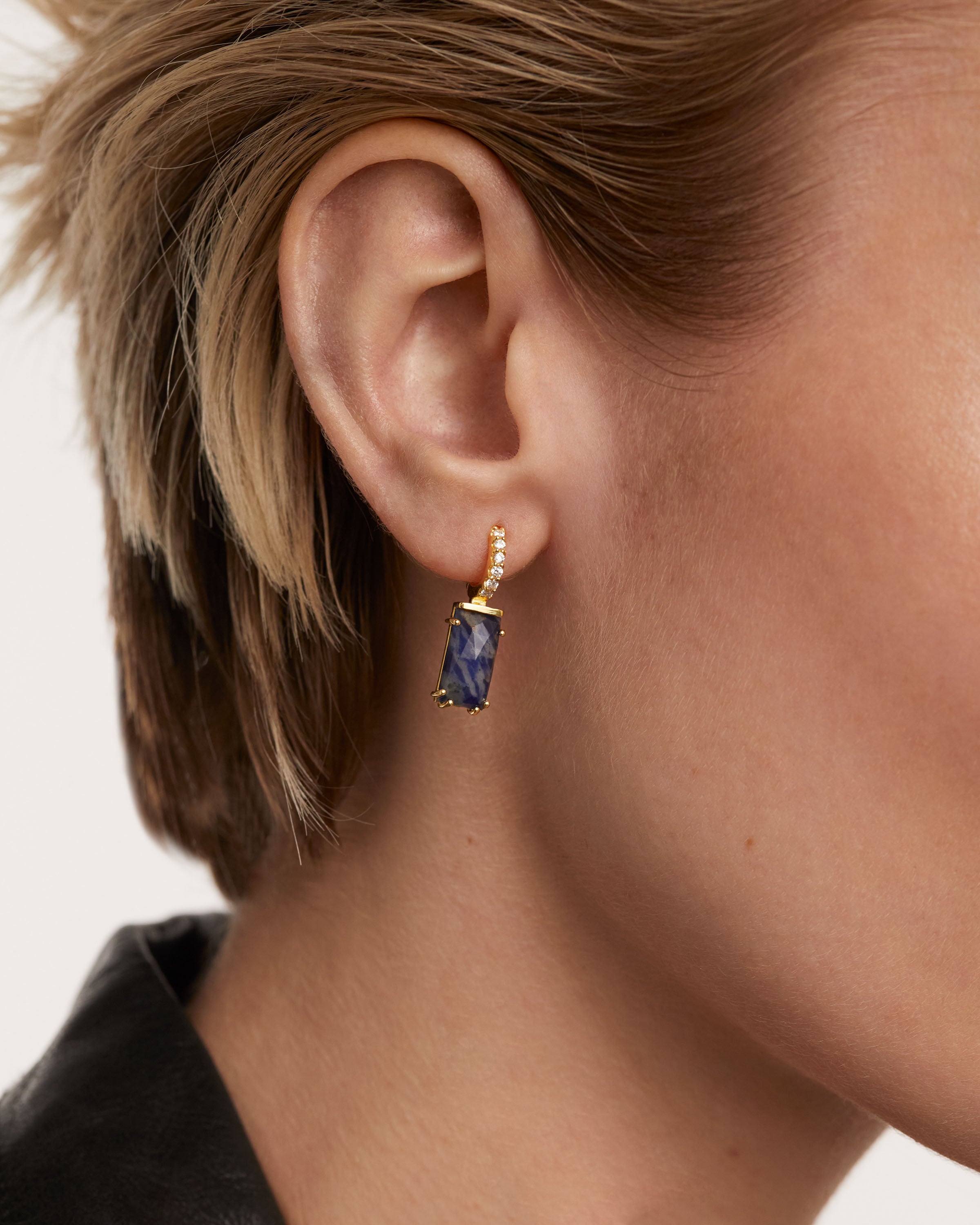 Kaori Sodalite Single Earring - Handmade Blue Gemstone Jewelry for Women - Perfect for Boho Style & Everyday Wear