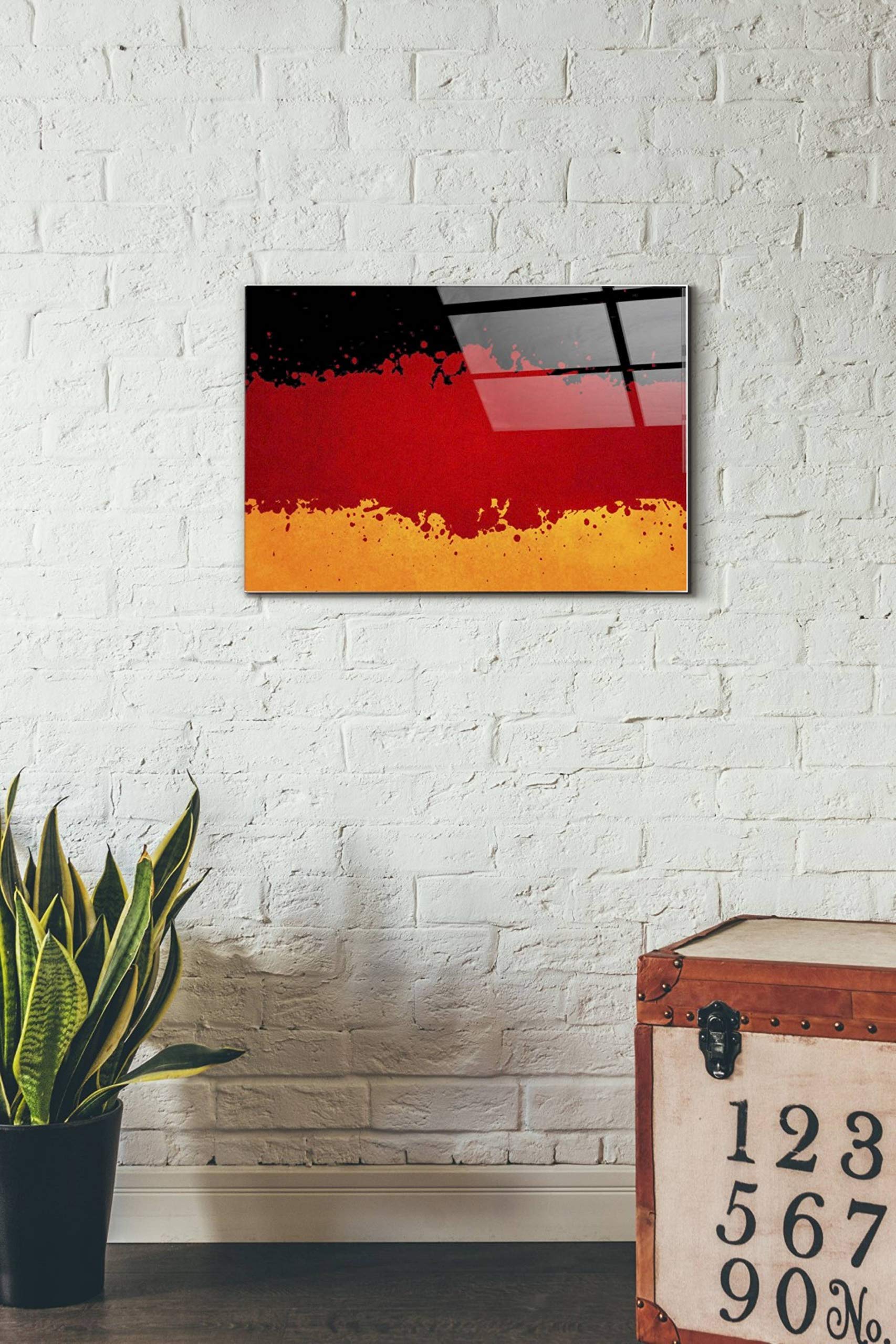 Germany Acrylic Glass Wall Art - 16x24 Inch Modern Home Decor - Perfect for Living Room, Bedroom & Office Decorations