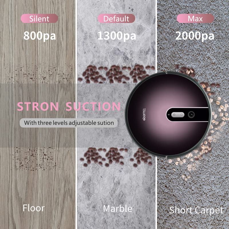 X7 Robotic Vacuum Cleaner - 3000PA Strong Suction, Wireless & Smart Home Compatible, 3H Runtime, Black | Ideal for Hardwood Floors, Pet Hair & Large Homes