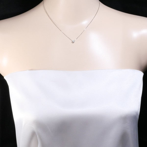 18K White Gold Diamond Necklace for Women - Elegant Pendant Jewelry Gift for Anniversary, Wedding & Special Occasions