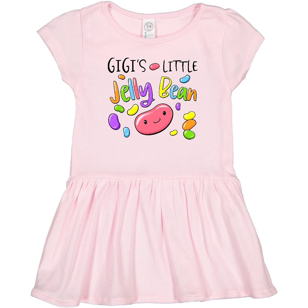 Inktastic Gigi's Little Jellybean Cute Easter Candy Toddler Dress - Adorable Spring Outfit for Baby Girls, Easter Egg Hunt & Family Photo Shoot