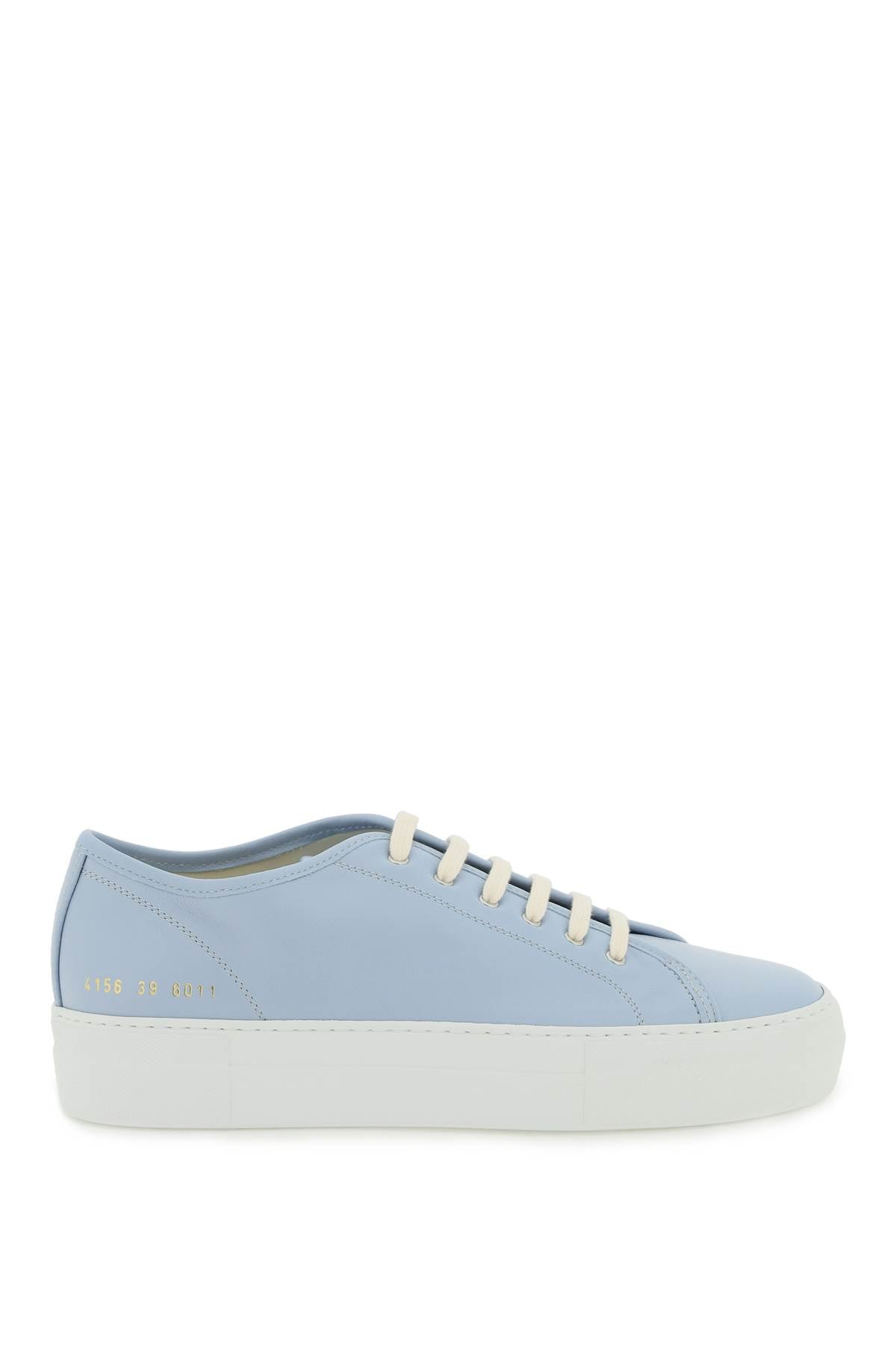 Common Projects Leather Tournament Low Super Sneakers - Men's Premium White Leather Sneakers for Casual & Streetwear Style | Perfect for Everyday Wear, Office & Urban Outfits