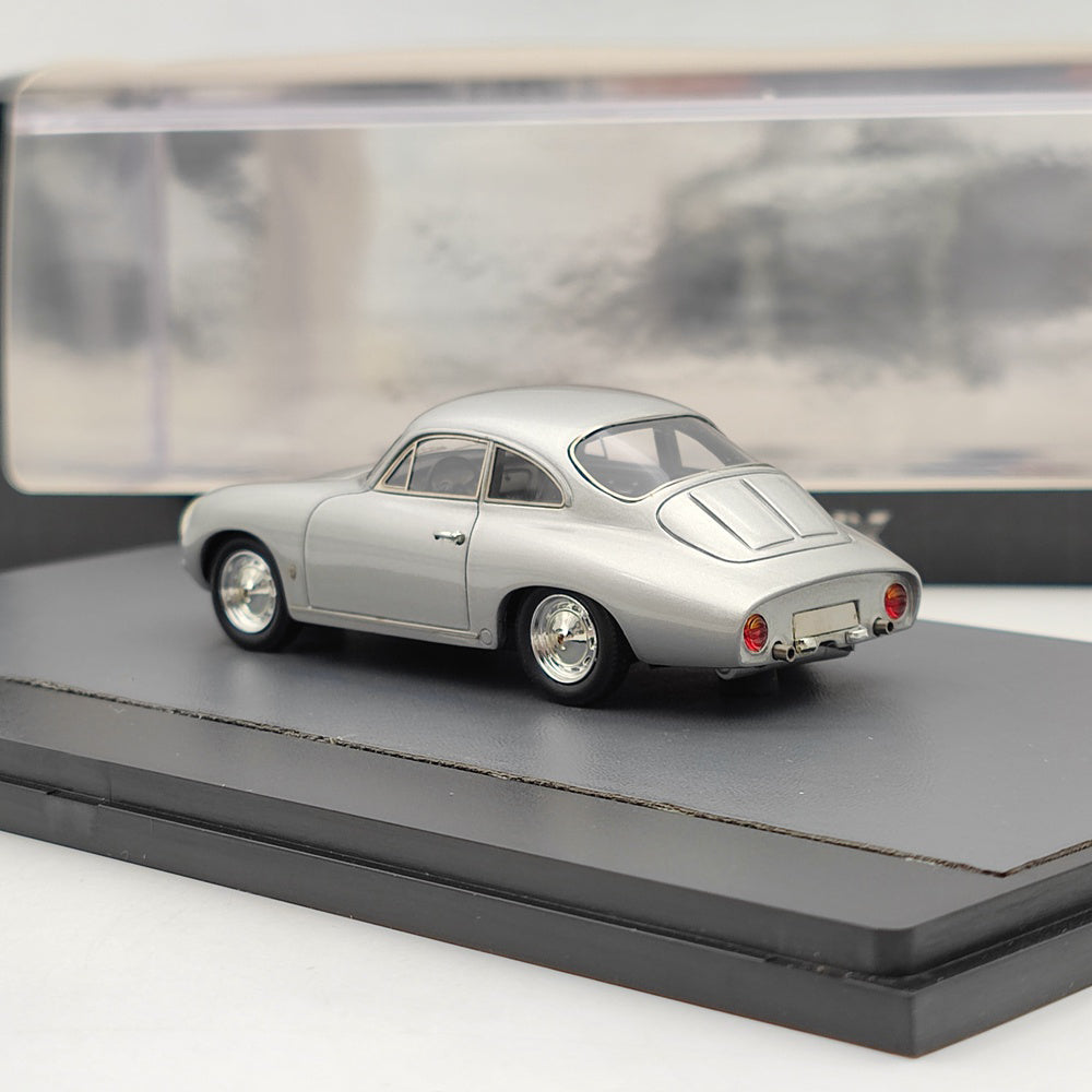 1/43 Scale Porsche 356B 1600 Reutter Ghia Aigle 1961 Silver Resin Model Car MX41607 - Collectible Diecast Vehicle for Display & Gift Giving | Perfect for Car Enthusiasts and Model Collectors
