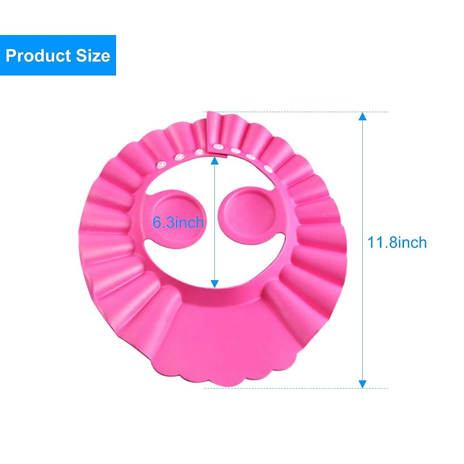 Waterproof Baby Shower Cap - Adjustable Shampoo Bath Hat for Toddlers & Kids - Protects Eyes & Ears from Water - Soft & Comfortable Design - Pack of 1 (Multicolor) - Perfect for Bath Time, Hair Washing & Sensitive Skin Care