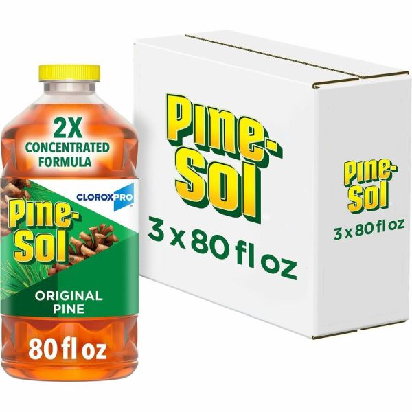 Pine-Sol Multi-Surface Cleaner & Disinfectant - Pine Amber Scent, 80oz (3-Pack) | All-Purpose Floor, Kitchen & Bathroom Cleaner for Homes & Offices