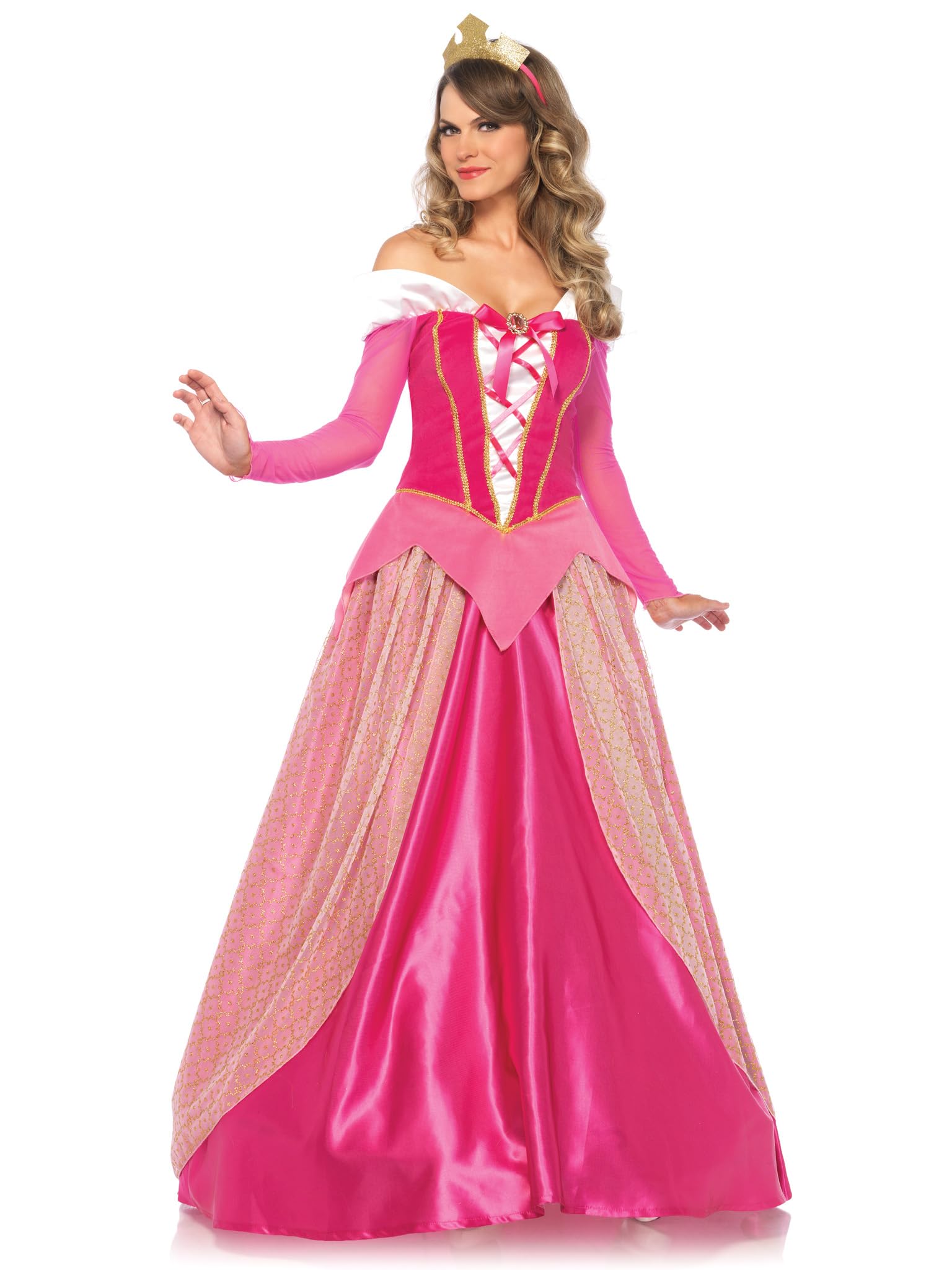 Leg Avenue Women's Classic Sleeping Beauty Princess Aurora Costume - Elegant Disney Princess Dress for Halloween, Cosplay & Theme Parties