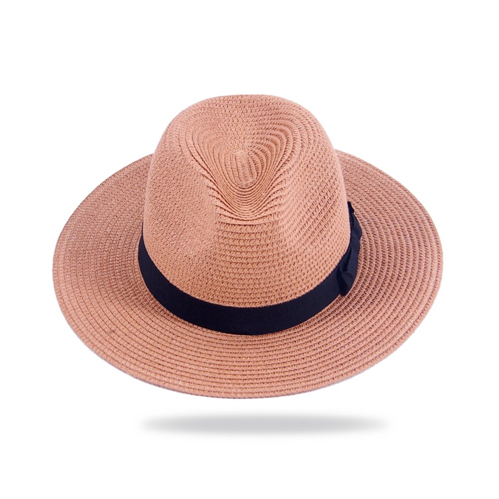 Stylish Summer Sun Hat for Women - Wide Brim Straw Panama Beach Hat with Flat Brim for Sun Protection | Perfect for Vacation, Travel, and Outdoor Activities