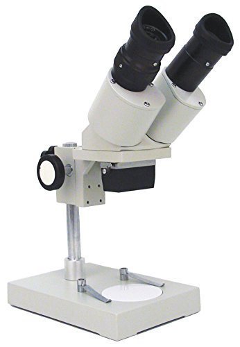 Vision Scientific VMS0001-P-1 Binocular Stereo Microscope with 10X Magnification | 1X Objective & Paired 10X WF Eyepieces | Post-Mounted Stand & Ambient Illumination | Ideal for Biology Labs, Jewelry Inspection & Electronics Repair