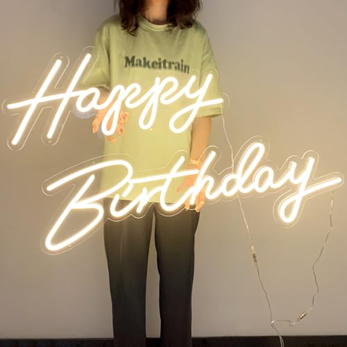 Super Large Happy Birthday Neon Sign