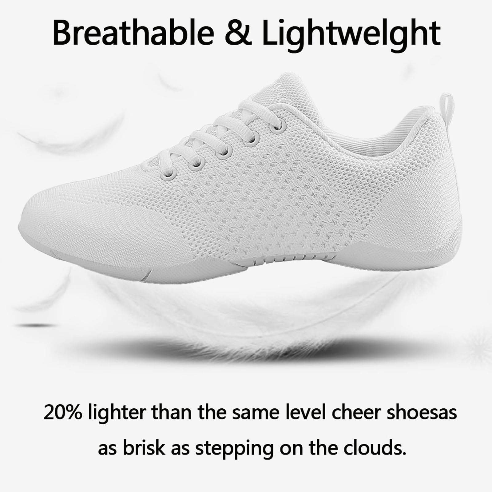 Best Cheerleading Shoes for Girls & Women - Lightweight Dance Sneakers for Cheer, Tumbling, Aerobics & Fitness Training - Perfect for Competitions, Practice & Gym Workouts