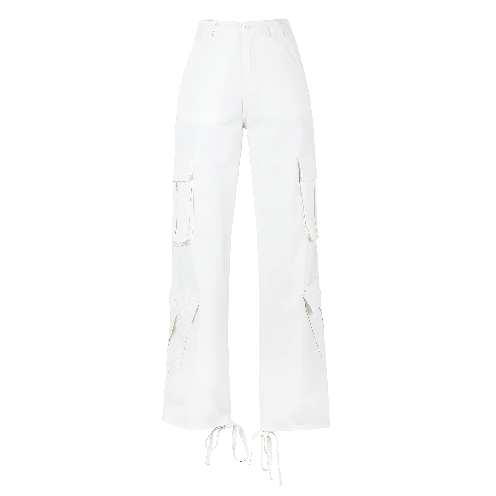 High Waisted Cargo Jeans for Women - Straight Wide Leg Y2K Streetwear Pants | Baggy Boyfriend Denim with Multiple Pockets | Perfect for Casual Outfits, Street Style & 90s Fashion