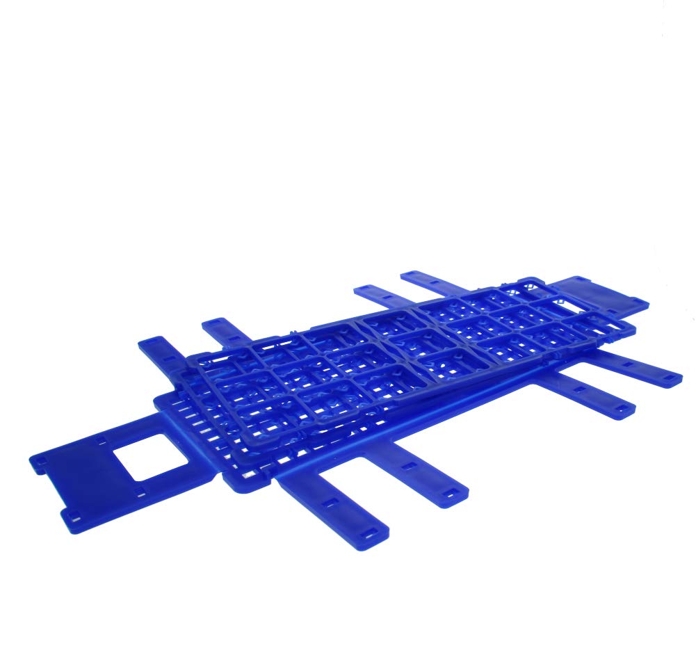 Othmro 1Pcs Plastic Test Tube Rack Holder - 30mm 21-Well Centrifuge Tube Stand, Rectangular Lab Bracket for Laboratory Experiments, Science Projects & Party Decorations (Blue)