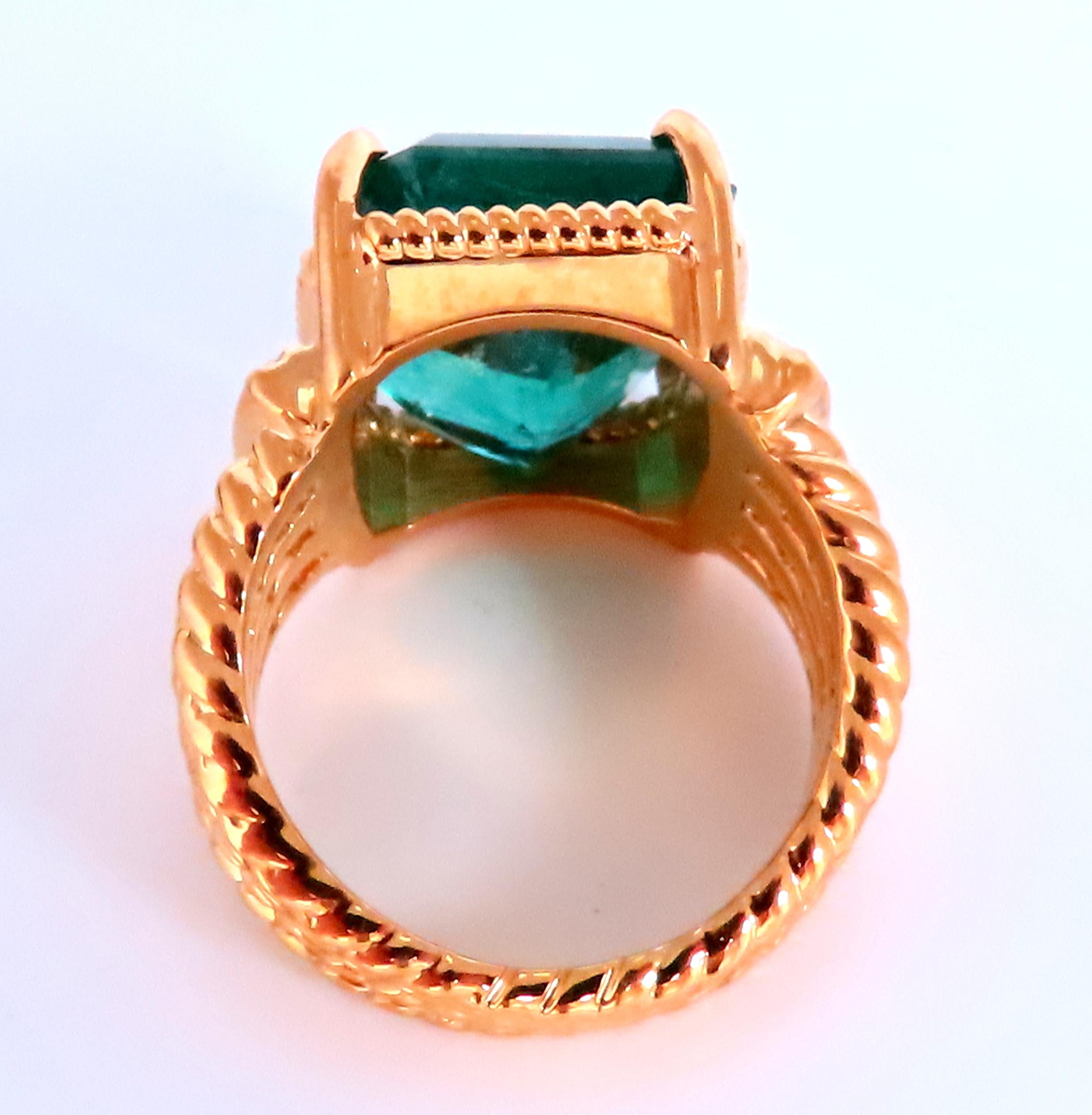 GIA Certified 12.70ct Natural Emerald Diamond Ring in 18K Gold - Elegant Engagement, Wedding & Anniversary Jewelry Gift for Women