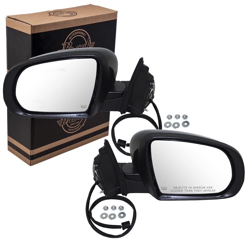 Heated Power Side View Mirrors Replacement Pair for 2014-2018 Jeep Cherokee (Part# 68228913AA & 68228912AA) - Perfect for Winter Driving & Enhanced Visibility