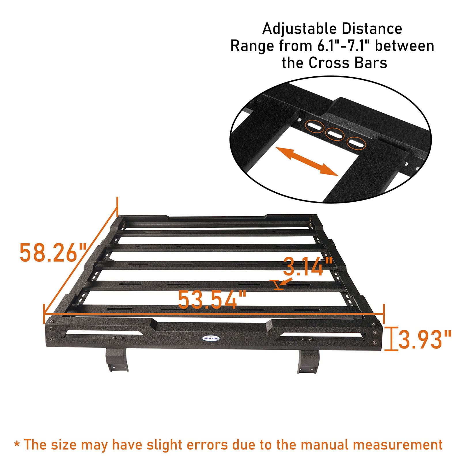 Hooke Road Heavy Duty Roof Rack Cargo Basket for 2007-2018 Jeep Wrangler JK Unlimited 4-Door | Durable Aluminum Luggage Carrier | Perfect for Camping, Off-Road Adventures & Outdoor Gear Storage