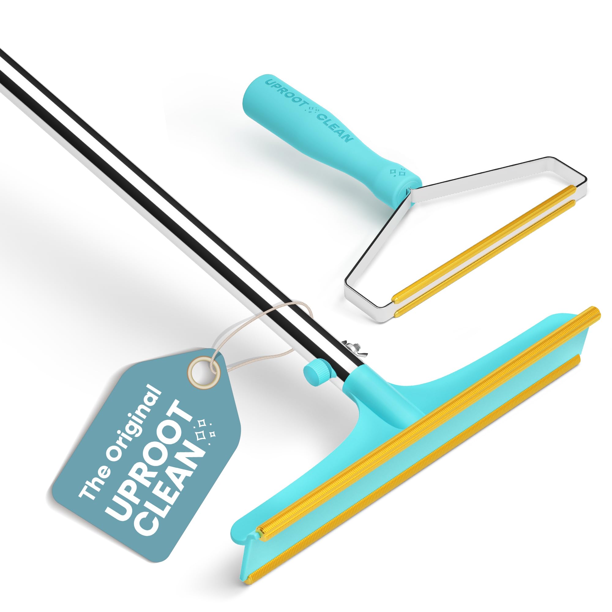 Uproot Cleaner Pro Pet Hair Remover - Carpet Rake Tool for Cat & Dog Fur - Perfect for Carpets, Rugs & Car Trunks