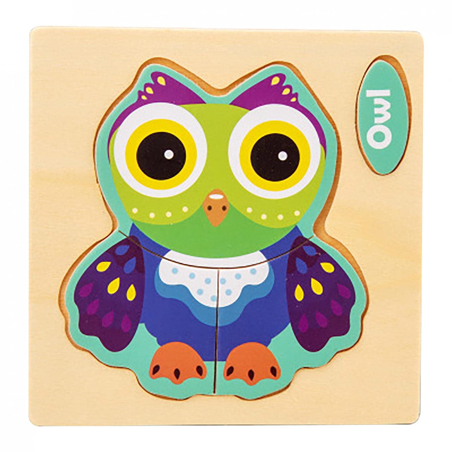Wooden Animal Puzzles for Toddlers 1-3 Years - Cartoon Animals & Vehicles Learning Toys, Handmade Educational Toys for Kids - Perfect for Early Childhood Development & Montessori Playtime