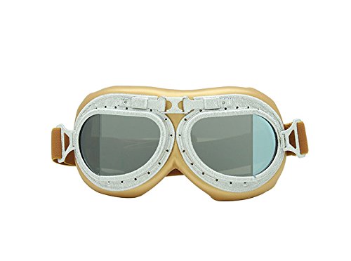 Vintage Aviator Motorcycle Goggles for Men & Women - Cruiser & Scooter Riding