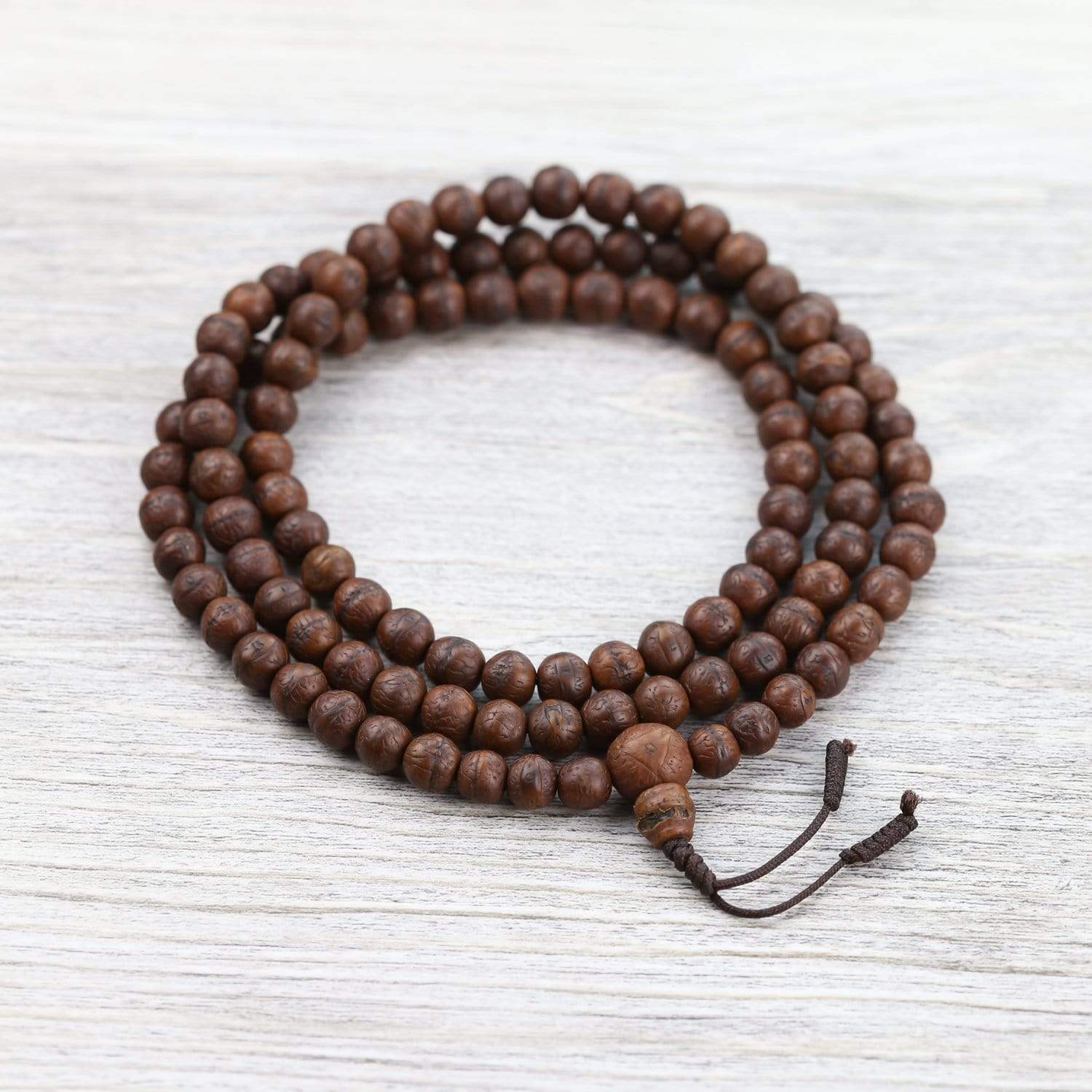 Authentic Antique Bodhi Mala Prayer Beads from Boudhanath - 108 Buddhist Meditation Beads for Yoga, Mindfulness & Spiritual Practice