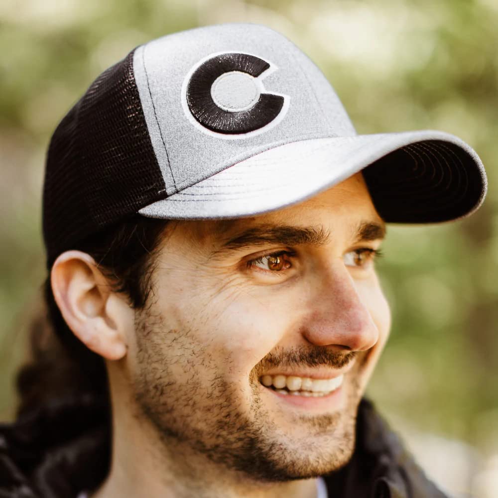YoColorado Trucker Hat - Adjustable Mesh Back Baseball Cap for Men & Women - Stylish Outdoor Sun Protection for Hiking, Camping, and Road Trips