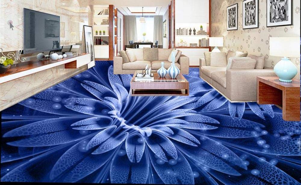 Custom 3D Floor and Wall Mural - Abstract Vinyl Self-Adhesive Waterproof Home Decor (430cm x 300cm) for Living Room, Bedroom, Bathroom & Swimming Pool - Perfect for Modern Interior Design and DIY Home Renovation Projects