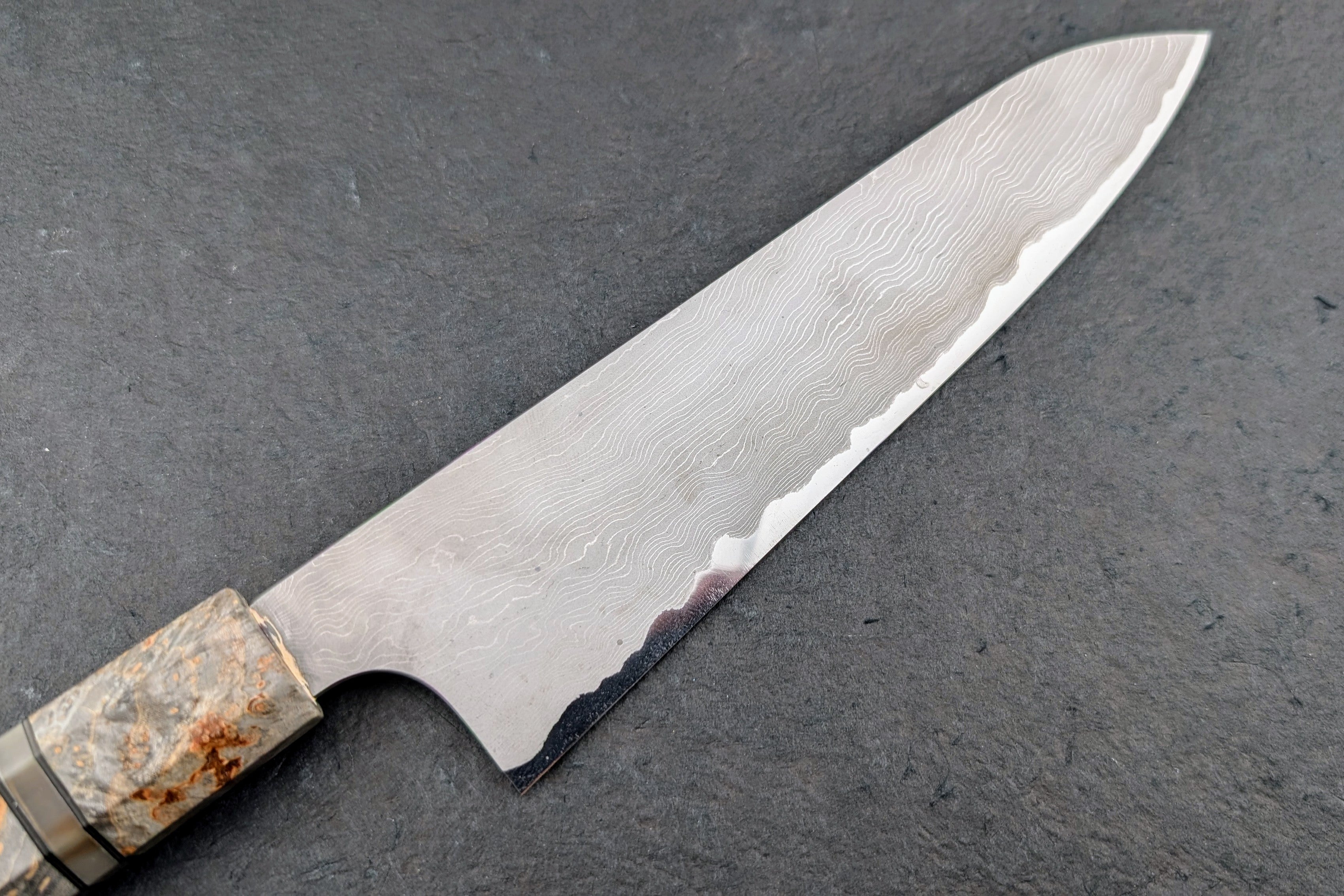 Nigara Aogami Super Blue Steel Damascus Gyuto Japanese Chef Knife 210mm - Premium Kitchen Knife for Sushi, Meat, Vegetables & Professional Cooking