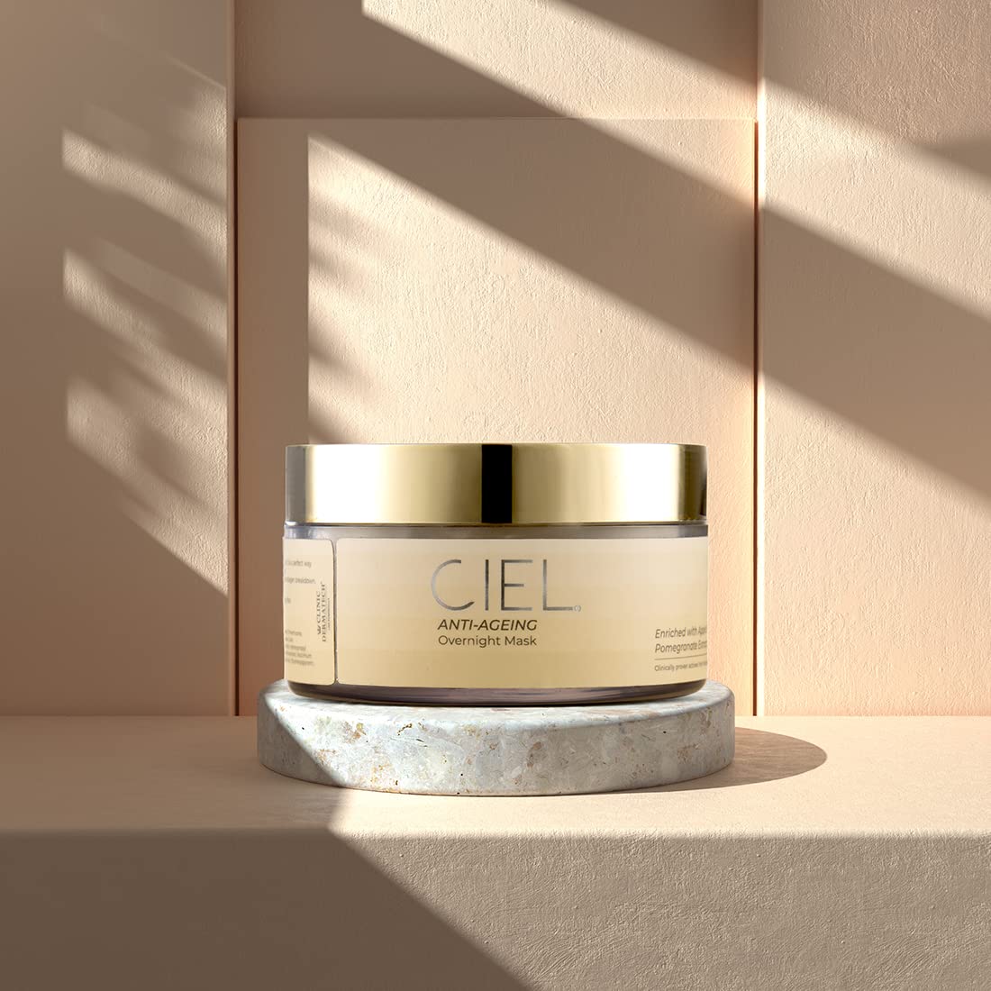 CIEL Anti Aging Night Mask Cream - Collagen Boosting Vegan Face Cream for Wrinkles & Fine Lines | Deep Hydration for Nourished, Smooth & Youthful Skin | 100gm | Perfect for Nighttime Skincare Routine & Post-Travel Skin Recovery