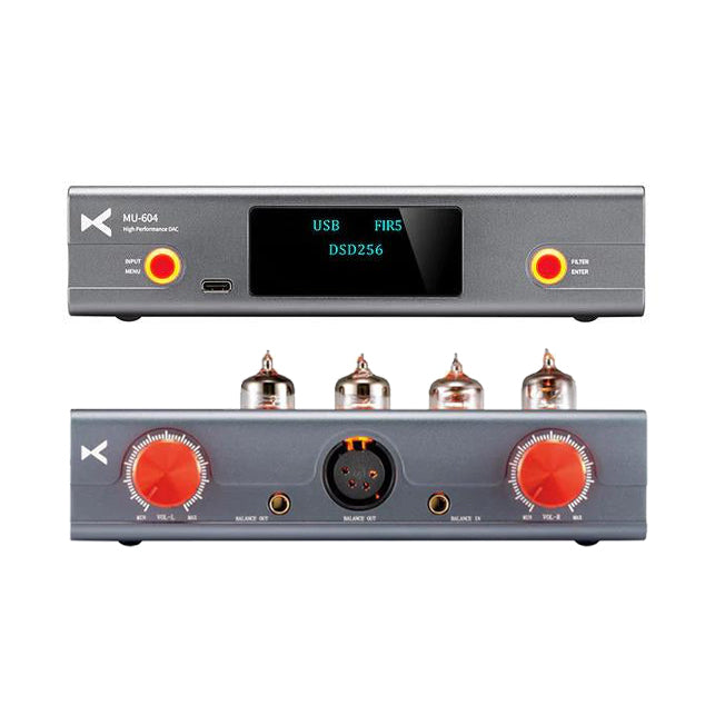 xDuoo MU 604 DAC & MT 604 Amplifier Combo with XLR Cables - High-Resolution Audio System for Home Studio, Gaming & Audiophile Listening