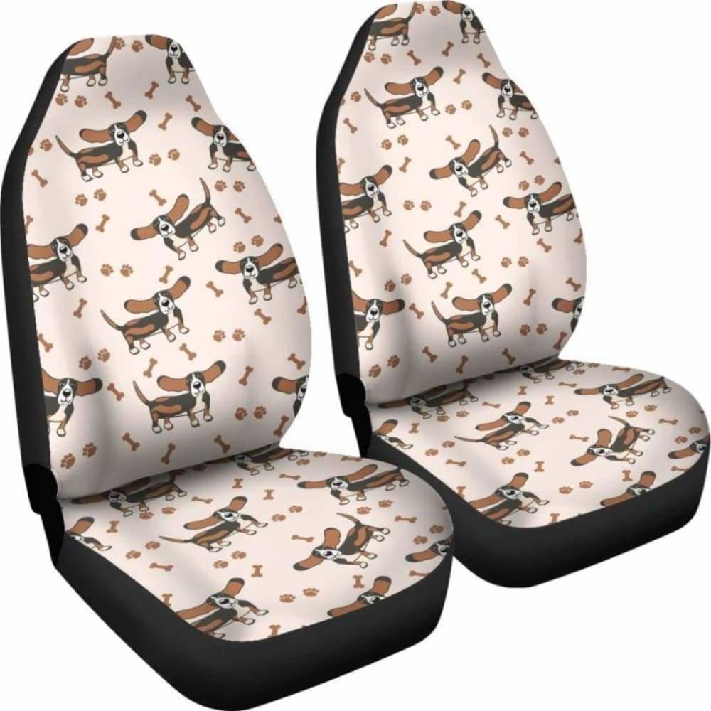 Basset Hound Dog Car Seat Cover - Waterproof Pet Seat Protector for Cars, Trucks & SUVs - Perfect for Travel, Outdoor Adventures & Daily Commutes