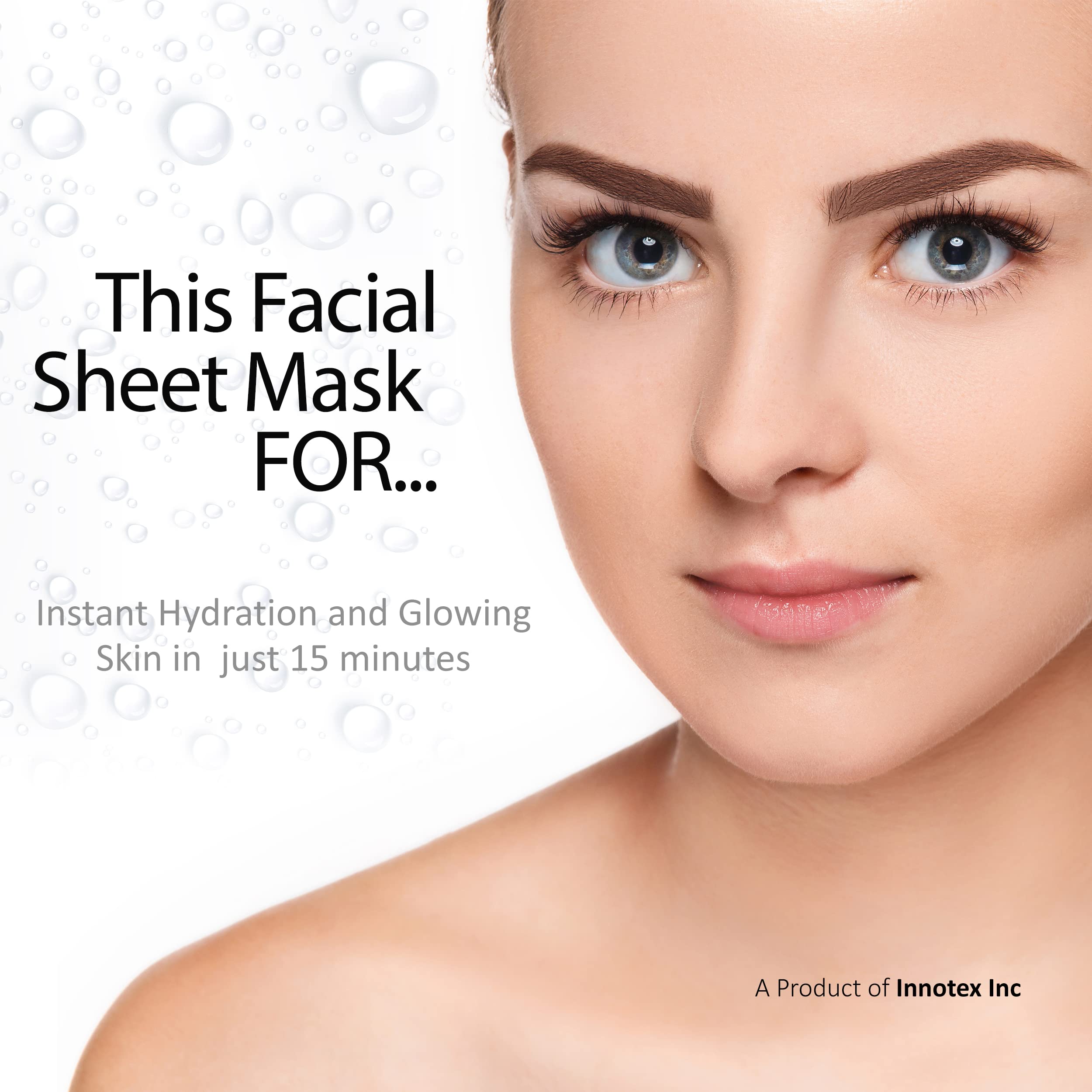 Green Tea Glow Facial Sheet Mask - Hydrating & Brightening for Radiant Skin - Pack of 2 - Perfect for Daily Skincare Routine & Spa Night