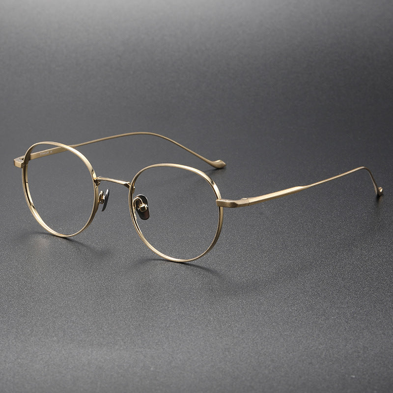 Vintage Titanium Round Eyeglasses Frames - Lightweight & Durable Chord C Style for Men & Women | Perfect for Reading, Driving & Fashion Accessories