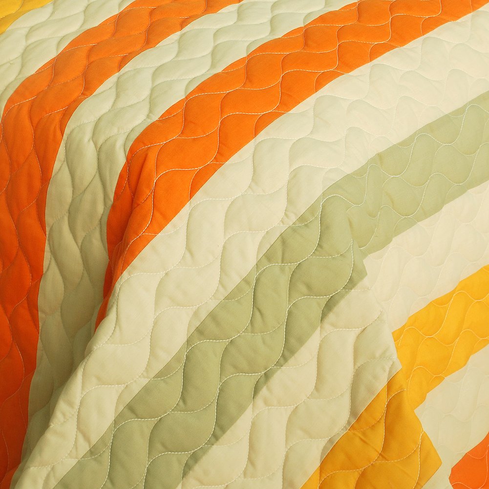 Secret Angel 3-Piece Patchwork Quilt Set - Full/Queen Size Bedding - Cozy Farmhouse Style Quilt for Master Bedroom, Guest Room & Dorm Decor