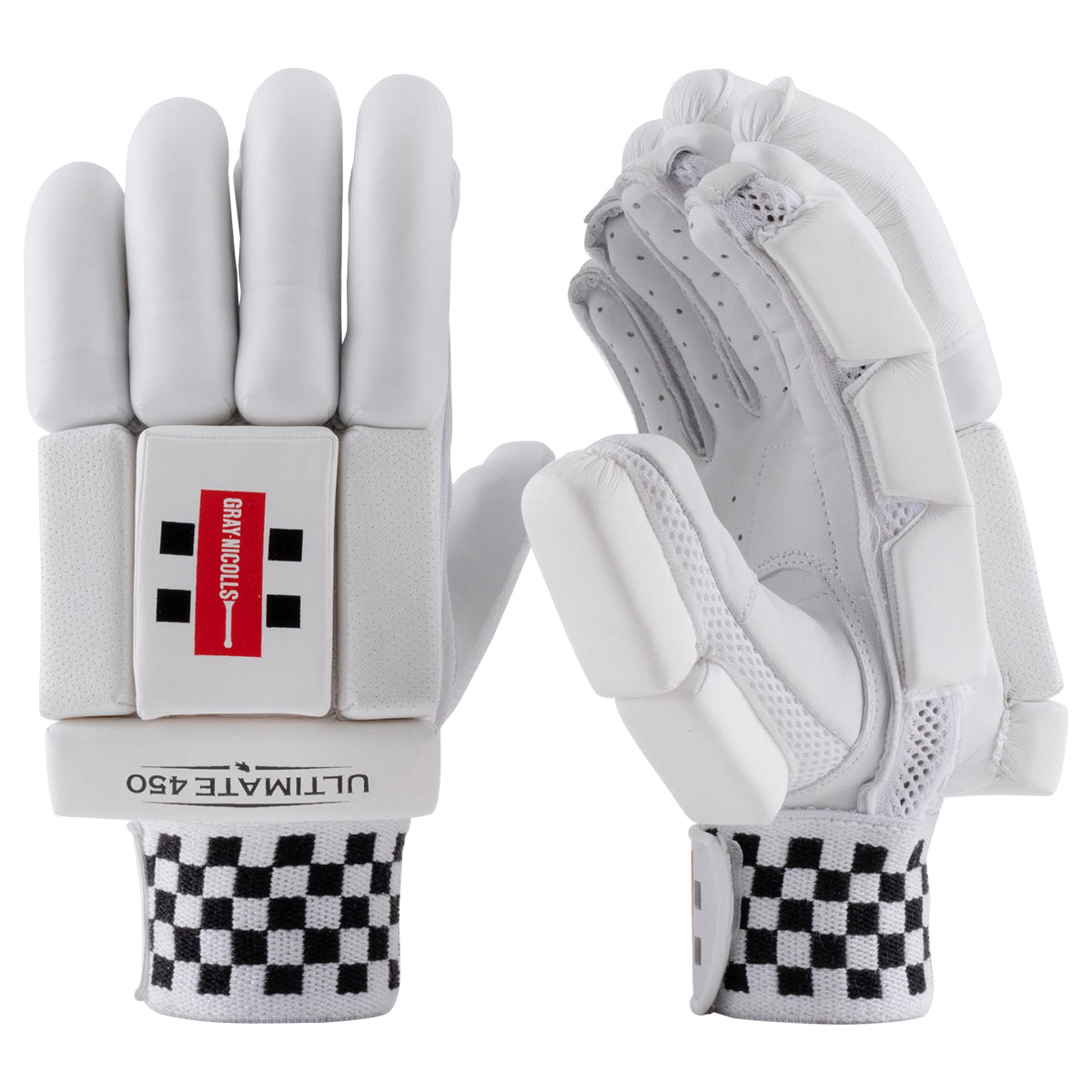 Gray Nicolls Ultimate 450 Cricket Batting Gloves - Premium Leather Protection for Cricket Players | Perfect for Practice & Match Play