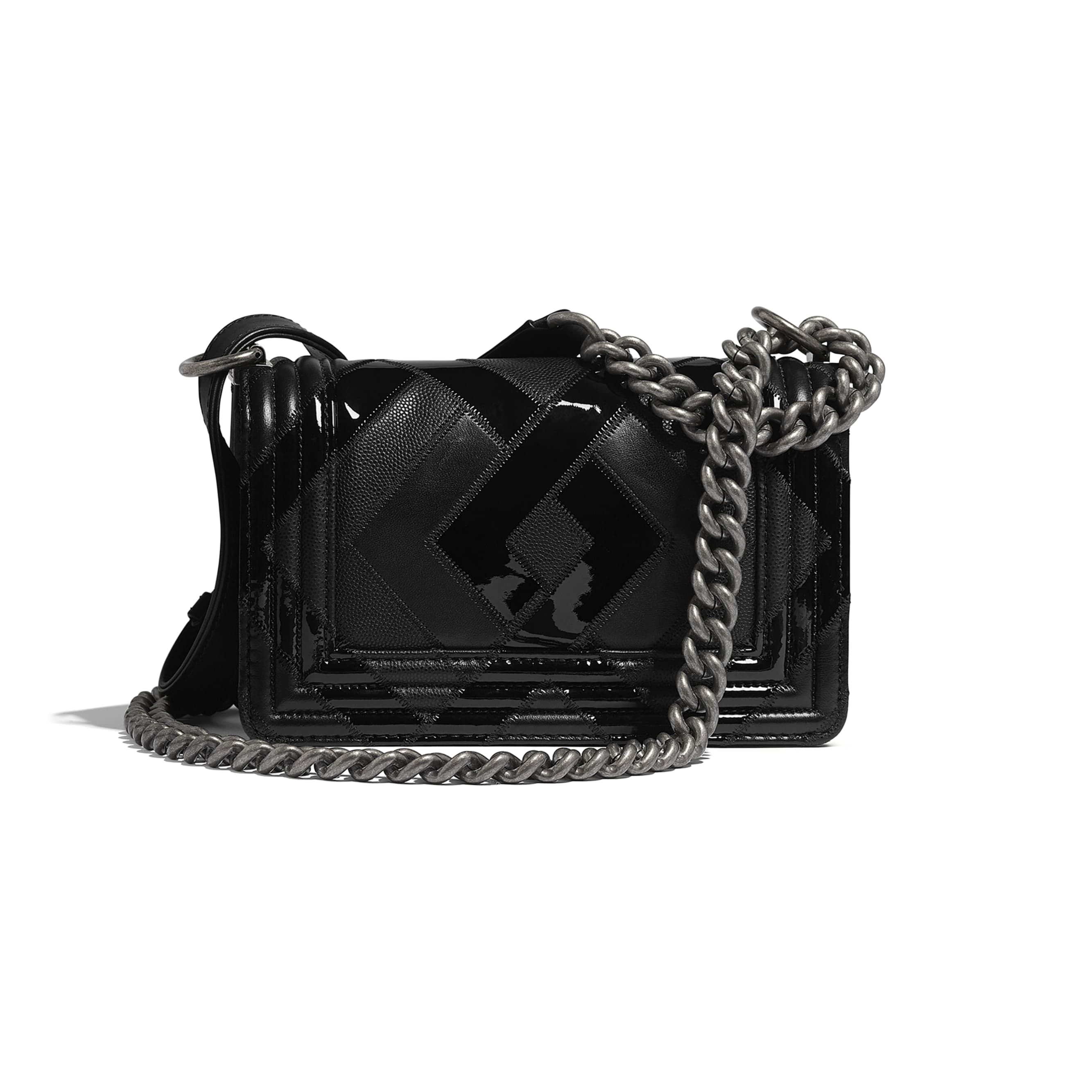 Chanel Le Boy Wallet On Chain WOC - Black Chevron Lambskin Leather Crossbody Bag for Women | Perfect for Evening Events, Date Nights & Luxury Fashion Accessories